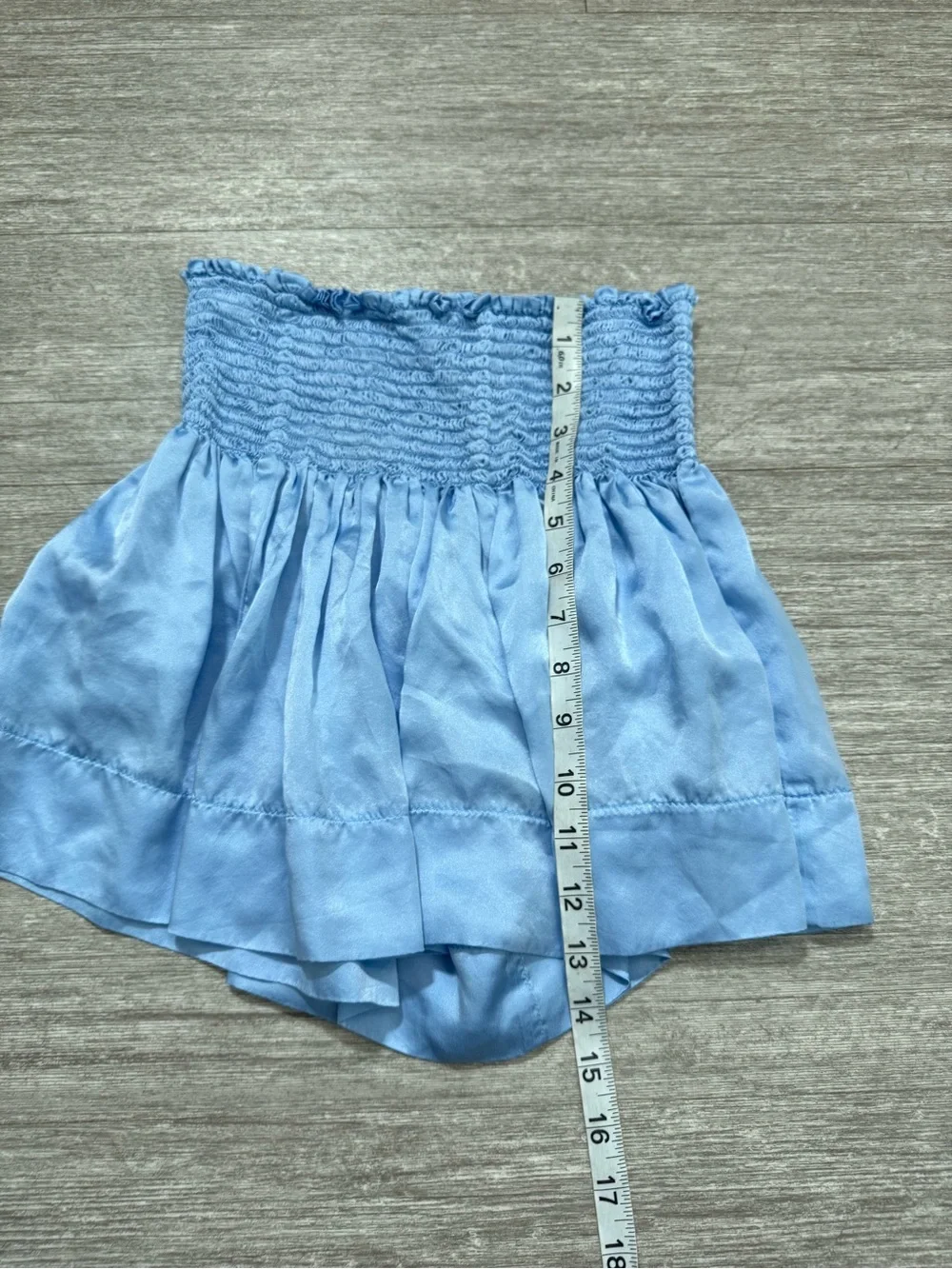 KOCH Light Blue Satin Bubble Skort Y2K Balletcore Mini Skirt Shorts Size S‎